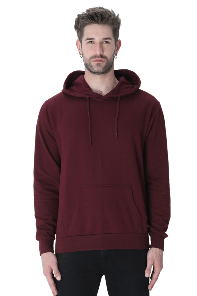 MAROON COTTON HOODIE