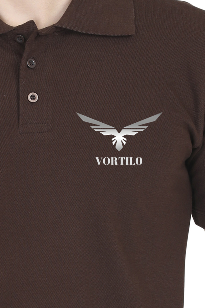 BROWN POLO T-SHIRT Qikink