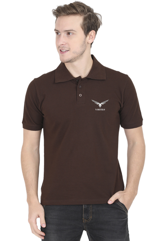 BROWN POLO T-SHIRT Qikink