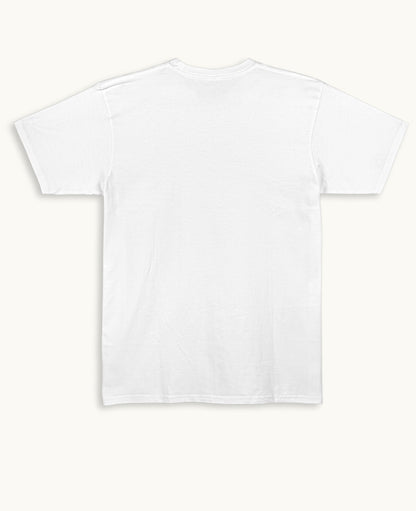 White Regular Fit T-shirt Back Design